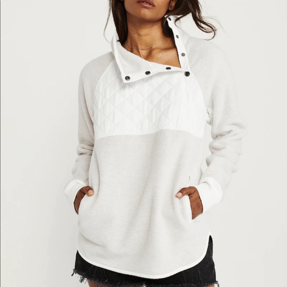 Asymmetrical Snap Up Fleece